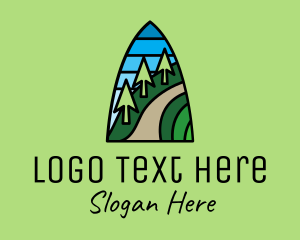 Stained - Mountain Path Mosaic logo design