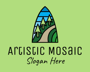 Mosaic - Mountain Path Mosaic logo design