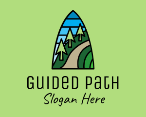 Path - Mountain Path Mosaic logo design
