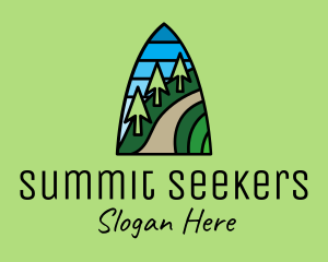 Mountaineering - Mountain Path Mosaic logo design