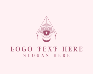 Cosmic - Bohemian Crescent Eye logo design