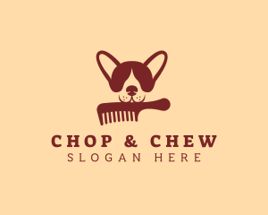 Dog Comb Grooming  Logo