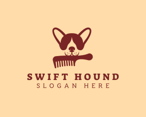 Dog Comb Grooming  logo design