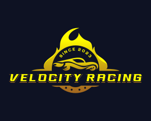 Flame Car Racing logo design