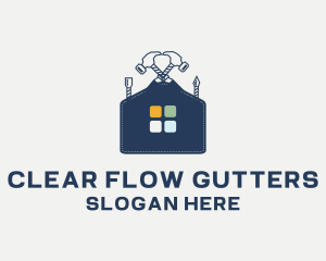 Gutter - House Construction Tools logo design