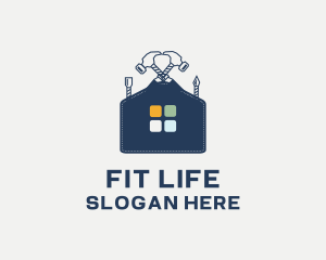 Residential - House Construction Tools logo design