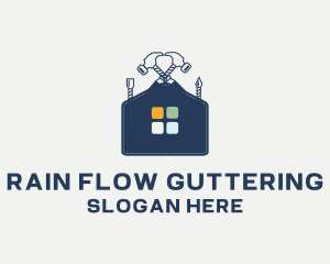 Guttering - House Construction Tools logo design