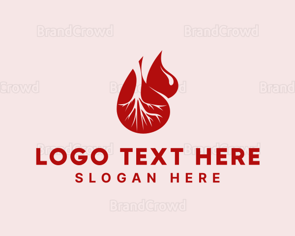 Blood Vessel Droplets Logo