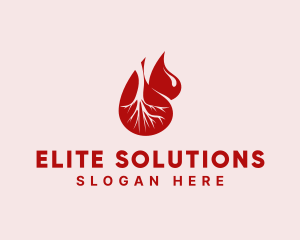 Treatment - Blood Vessel Droplets logo design