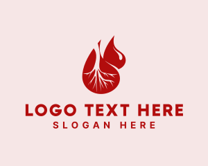 Health - Blood Vessel Droplets logo design