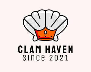 Clam - Royal Clam Crown logo design