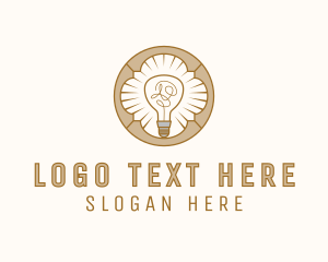 Vintage - Light Bulb Energy logo design