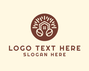 Roasted - Realty House Coffee Bean logo design