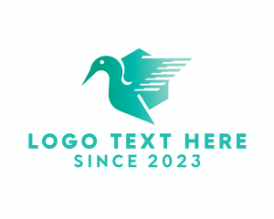 Farm Animal - Modern Gradient Hummingbird logo design