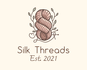 Leaf Thread Knot logo design