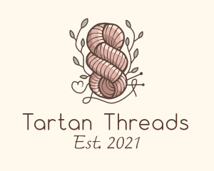 Leaf Thread Knot logo design