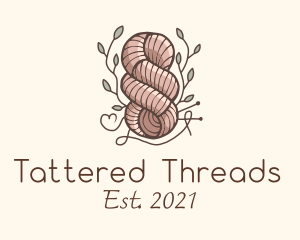 Leaf Thread Knot logo design