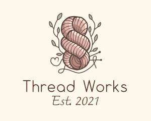 Leaf Thread Knot logo design