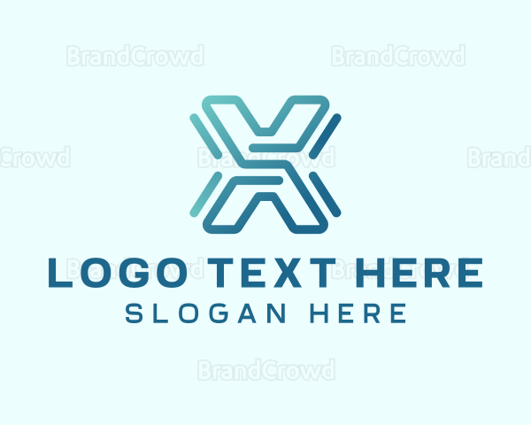 Tech Startup Letter X Logo
