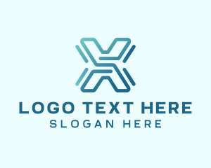 Web Developer - Tech Startup Letter X logo design