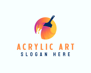 Acrylic - Paint Brush Painter logo design