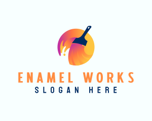 Enamel - Paint Brush Painter logo design