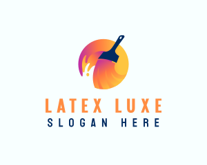 Latex - Paint Brush Painter logo design