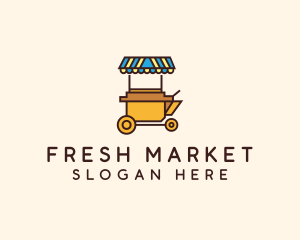 Stall - Market Food Cart logo design