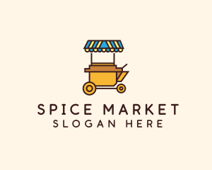 Market Food Cart logo design