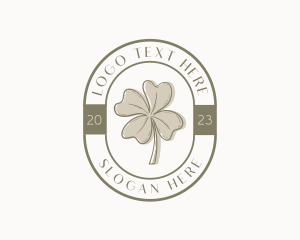 Vintage - Rustic Clover Leaf logo design