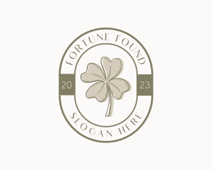 Luck - Rustic Clover Leaf logo design