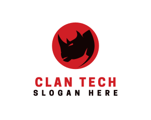 Clan - Wild Rhino Clan logo design