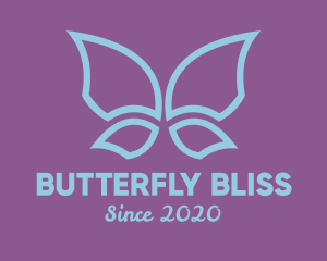 Butterfly - Blue Butterfly Wings logo design