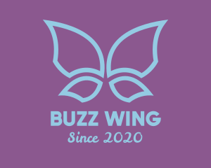 Blue Butterfly Wings logo design