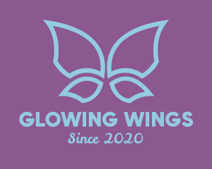 Blue Butterfly Wings logo design