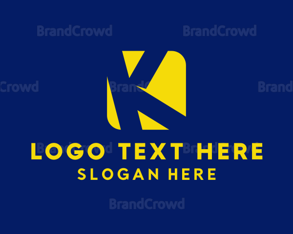 Modern Delivery Company Letter K Logo