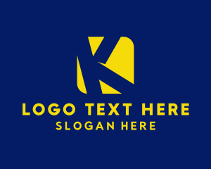 Square - Modern Delivery Company Letter K logo design