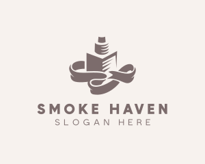 Vape Banner Ribbon logo design