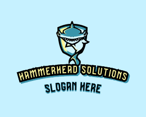 Gaming Hammerhead Shark logo design