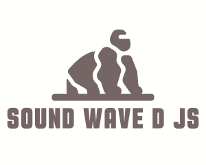 Ancient - Stone Rock Gorilla logo design