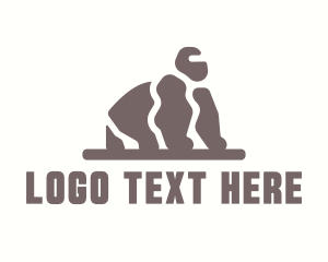 Muscle - Stone Rock Gorilla logo design