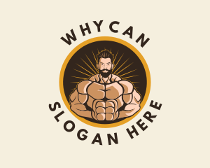 Weightloss - Gold Body Building Gym logo design