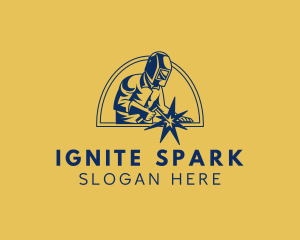 Spark - Welding Metalwork Emblem logo design