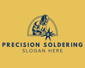Soldering - Welding Metalwork Emblem logo design