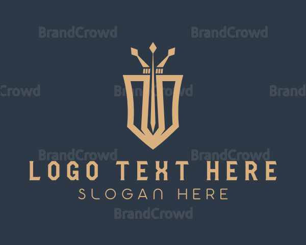 Sword Crown Shield Logo