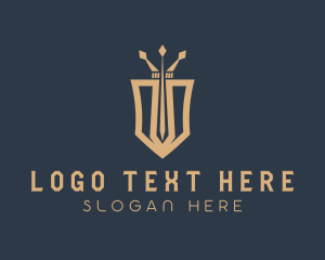 Sword - Sword Crown Shield logo design