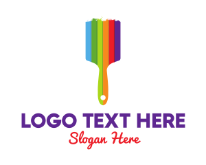 Poster-color - Colorful Paint Brush logo design