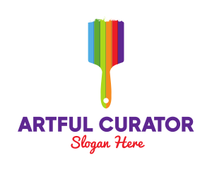 Colorful Paint Brush logo design