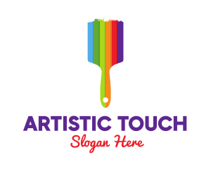 Colorful Paint Brush logo design