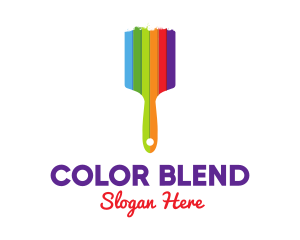 Colorful Paint Brush logo design